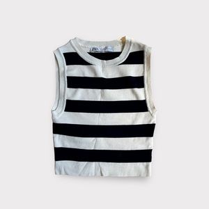 Stripped halter neck